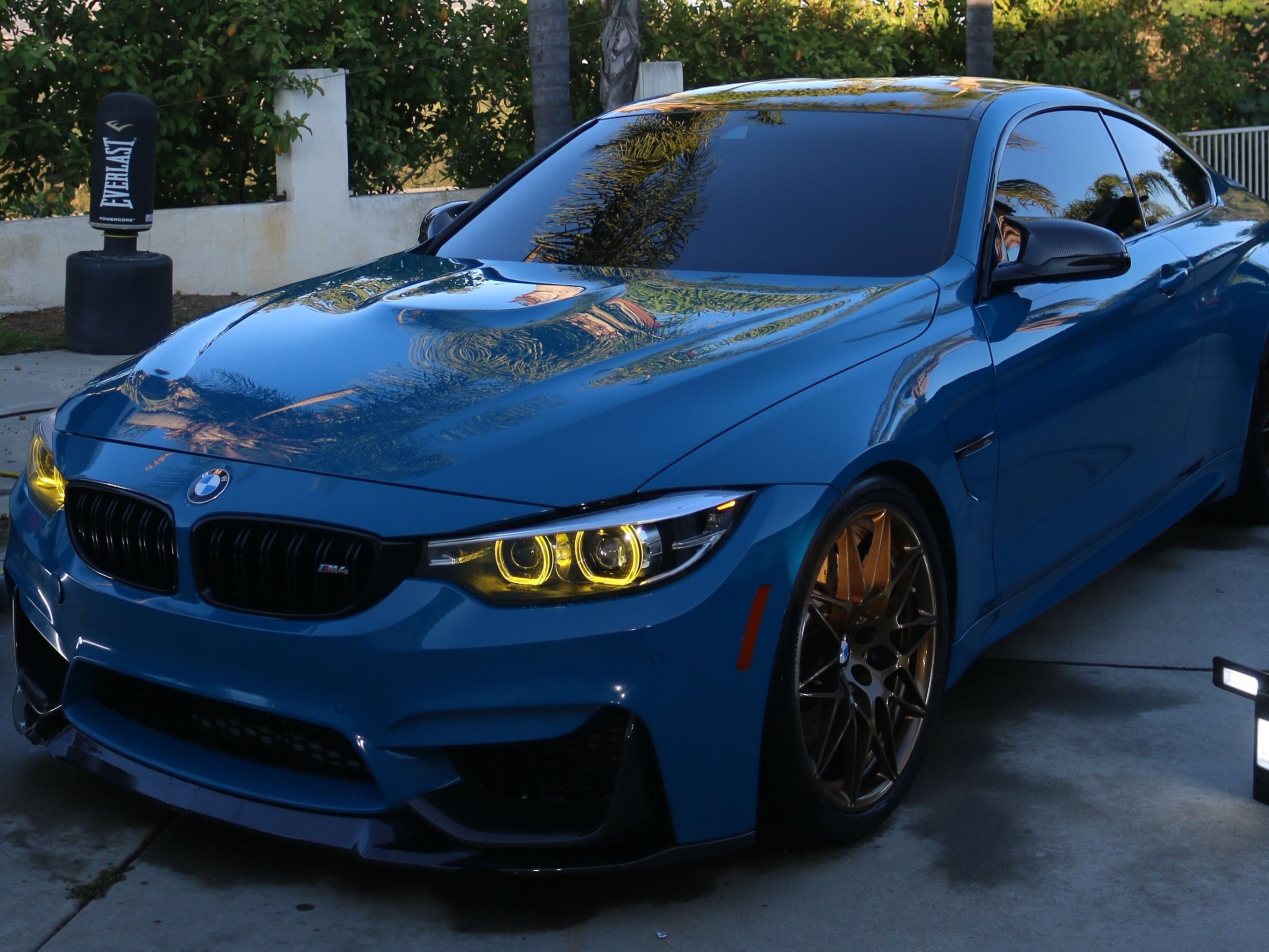 BMW M4 Heritage detailed in a driveway